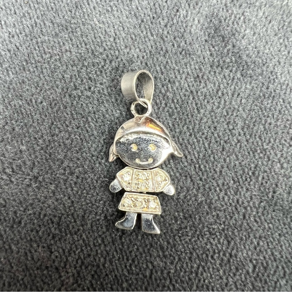 Little Girl Sterling Silver Charm
